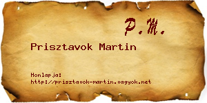 Prisztavok Martin névjegykártya